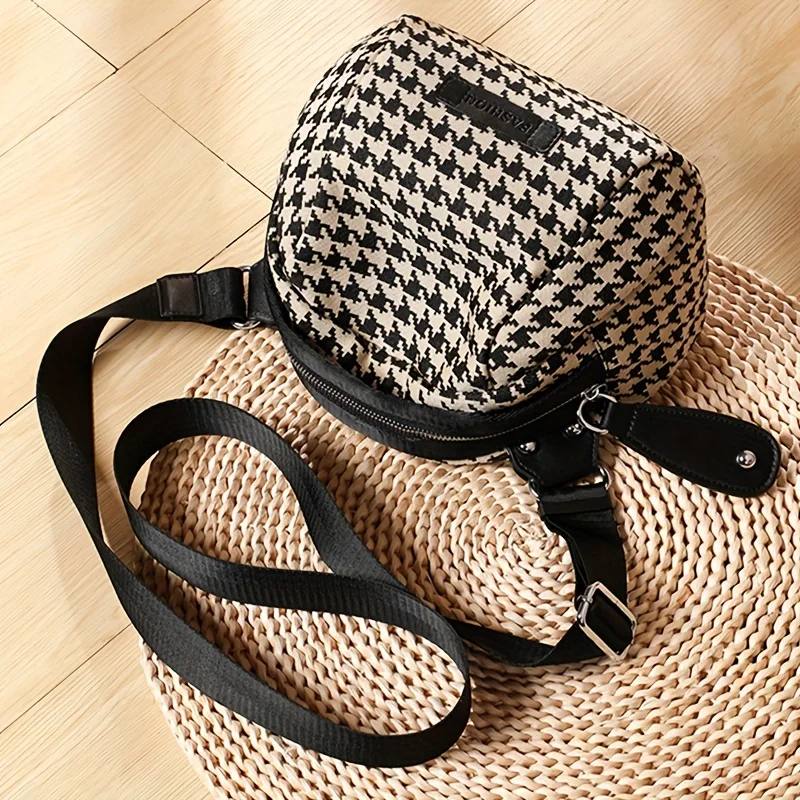 Sac en toile pied-de-poule pol - Women Bags Zip avis et prix